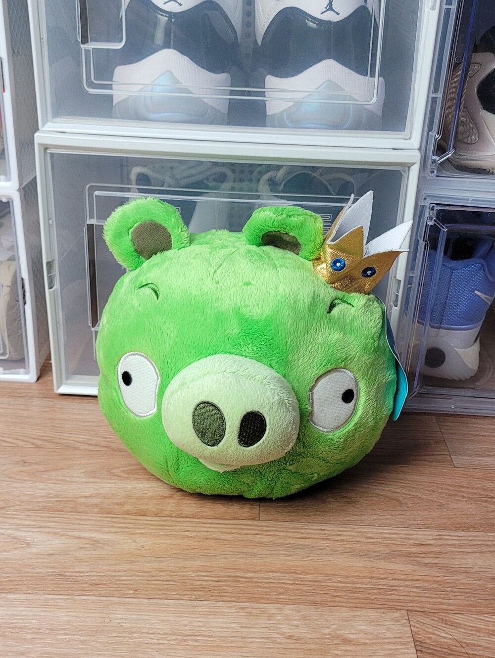 Angry Birds King Pig Green Piggie 5" Plush Stuffed Animal Without Sound 2010